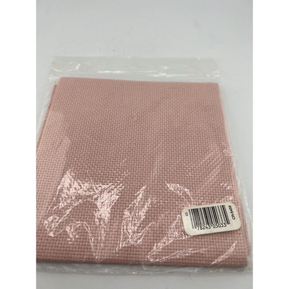 NEW‎ All Cotton Cross Stitch Fabric Aida 14 Count 12” x 18” Pink Vintage - Picture 2 of 4
